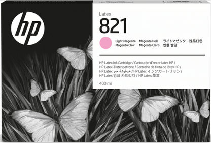 Cartucho de tinta HP 821 Latex magenta claro de 400 ml para impresoras Latex 110 y 115 - G0Y91A