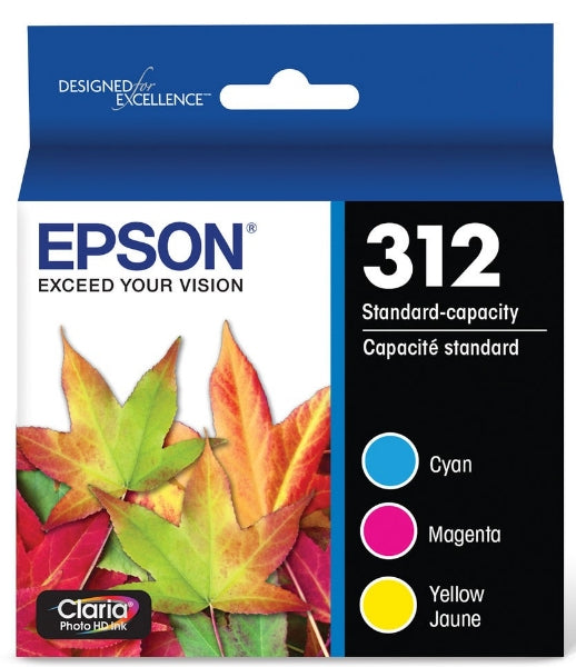 Epson T312 Claria Photo HD Multi-Pack Cian, Magenta y Amarillo para Expression Photo XP-8500, XP-15000 - T312923S