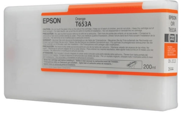 Tinta Epson UltraChrome HDR naranja de 200 ml para Stylus Pro 4900 - T653A00