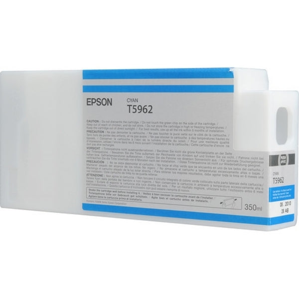 Tinta Epson UltraChrome HDR cian de 350 ml para Stylus Pro 7700, 7890, 7900, 9700, 9890, 9900, WT7900, 7900CTP - T596200