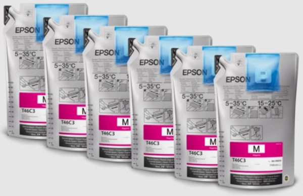 Tinta Epson UltraChrome DS Magenta 1,1 litros (paquete de 6) para SureColor F6370, F9470, F9470H - T46C320