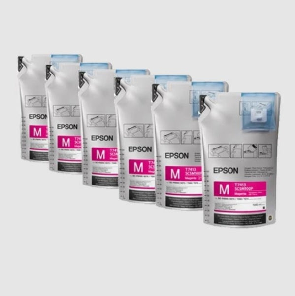 Paquetes de tinta magenta Epson UltraChrome DS (6 x 1000 ml) para SureColor F6070, F6200, F7070, F7170, F7200, F9200 y F9370 - T741300