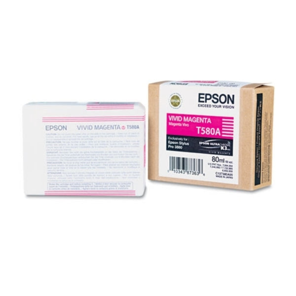 Tinta Epson T580 UltraChrome K3 Magenta Vivo de 80 ml para Stylus Pro 3880 - T580A00