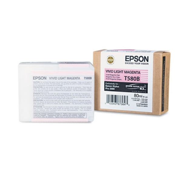 Tinta Epson T580 UltraChrome K3 Magenta Claro Vivo de 80 ml para Stylus Pro 3880 - T580B00