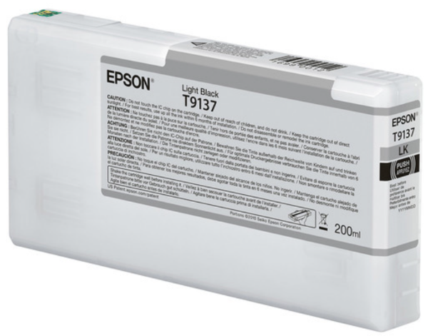 Cartucho de tinta Epson Ultrachrome HD negro claro de 200 ml para impresoras SureColor P5000 - T913700