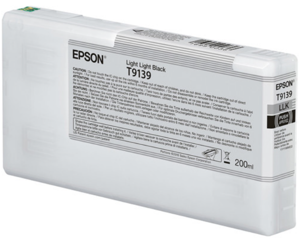 Cartucho de tinta Epson Ultrachrome HD Light Negro Claro de 200 ml para impresoras SureColor P5000 - T913900