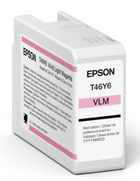 Tinta Epson UltraChrome PRO10 (50 ml) Magenta Claro Vivo para SureColor P900 - T46Y600