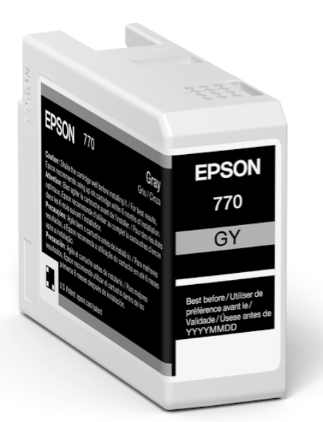 Tinta gris Epson UltraChrome PRO10 de 25 ml para SureColor P700 - T770720