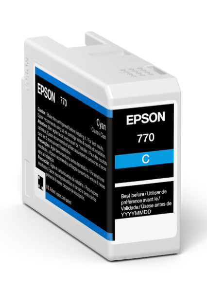 Tinta cian Epson UltraChrome PRO10 de 25 ml para SureColor P700 - T770220
