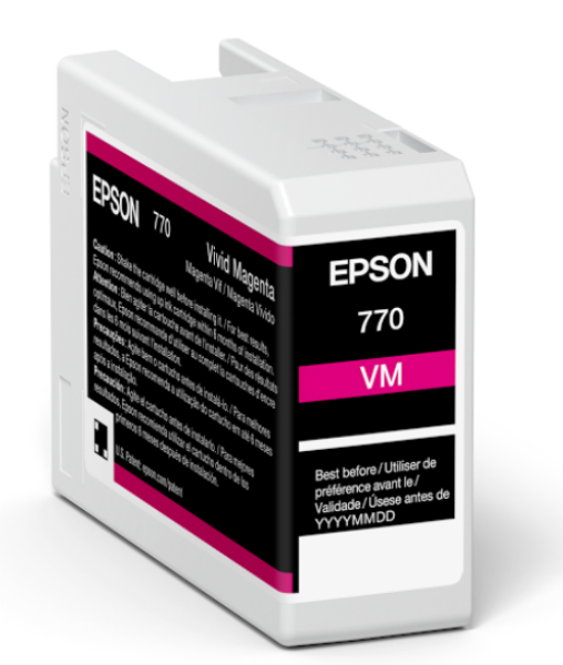 Tinta Epson UltraChrome PRO10 de 25 ml color magenta intenso para SureColor P700 - T770320