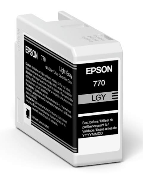 Tinta Epson UltraChrome PRO10 gris claro de 25 ml para SureColor P700 - T770920