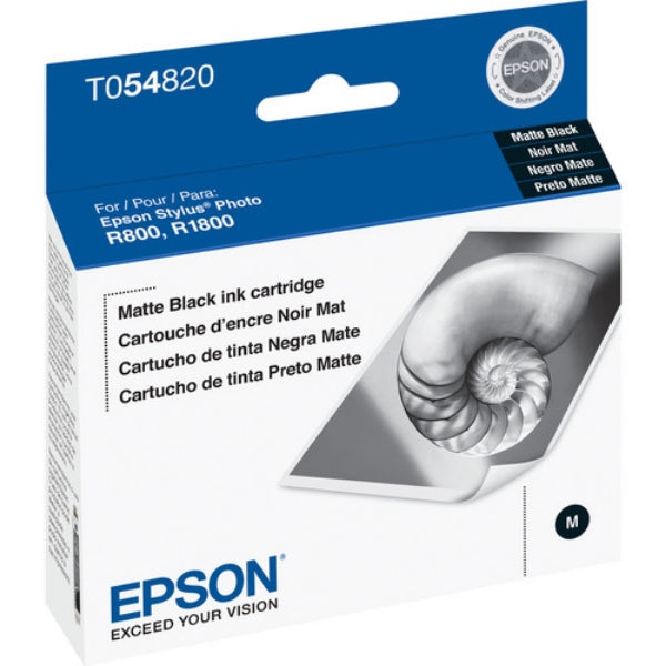 Tinta negra mate Epson T054 UltraChrome para Stylus R800 y R1800 - T054820