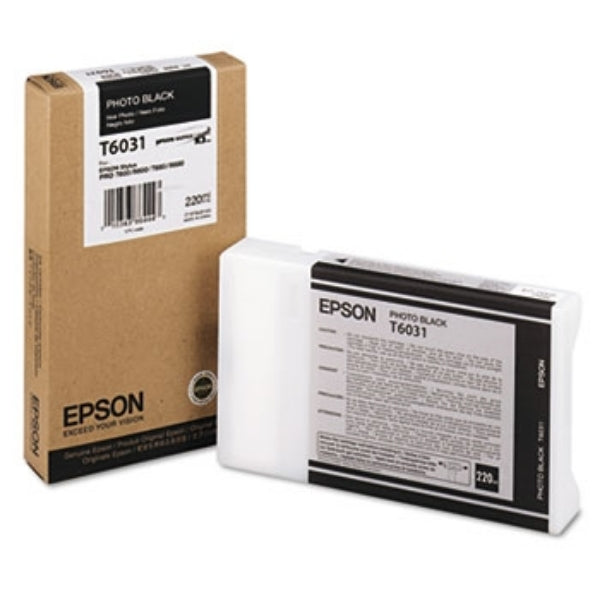 Tinta Epson UltraChrome K3 negra fotográfica de 220 ml para Stylus Pro 7800, 7880, 9800, 9880 - T603100