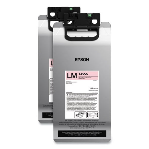 Tinta Epson (T45S) UltraChrome RS de alto rendimiento, magenta claro, 1,5 l (paquete de 2) para SureColor R5070L - T45S620