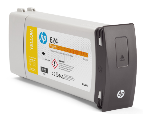 Cartucho de tinta HP 624 amarillo DyeSub de 775 ml para Stitch S300 - 2LL56A