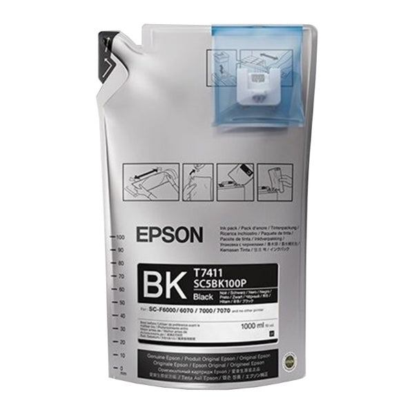 Tinta negra Epson UltraChrome DS de 1 litro para SureColor F6070, F7070, F7170 - T741100-1
