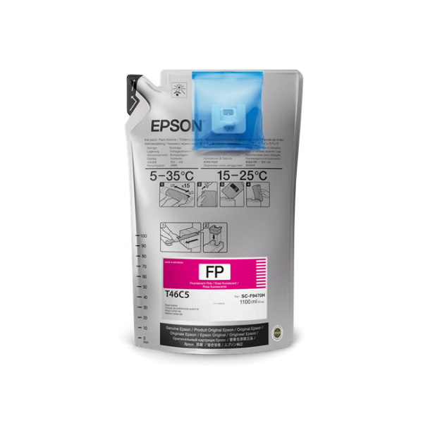 Epson UltraChrome DS Rosa Fluorescente 1 litro (paquete de 2) para SureColor F9470H - T46C520