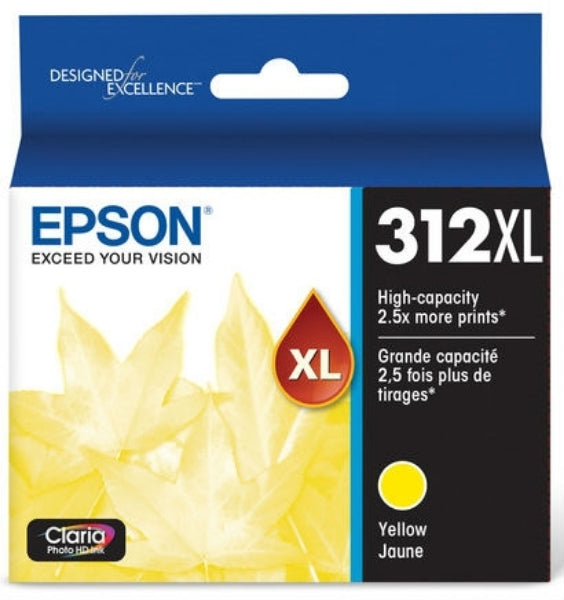 Tinta Epson T312XL Claria Photo HD amarilla para XP-15000, XP-8500, XP-8600, XP-8700 - T312XL420S