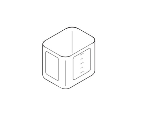 Recipiente rectangular con graduaciones para las series Mimaki JF, JFX y UJV - GI-0896-12 