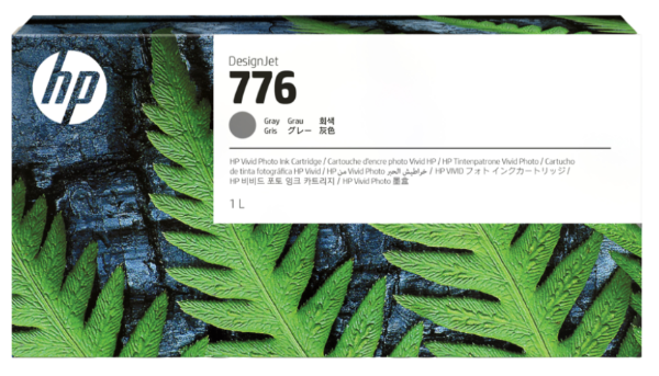 Cartucho de tinta gris DesignJet HP 776 de 1 litro para DesignJet Z9+ Pro - 1XB05A