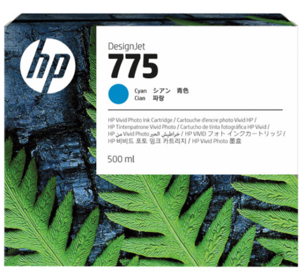 Cartucho de tinta cian DesignJet HP 775 de 500 ml para DesignJet Z6 Pro - 1XB17A