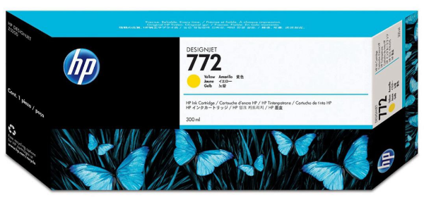 Cartucho de tinta DesignJet HP 772 amarillo de 300 ml para HP DesignJet Z5200 y Z5400 - CN630A