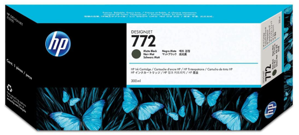 Cartucho de tinta DesignJet HP 772 negro mate de 300 ml para HP DesignJet Z5200 y Z5400 - CN635A