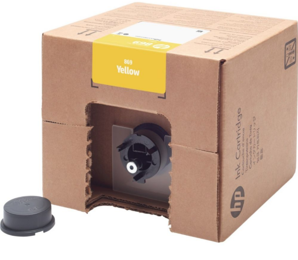 Cartón de tinta HP 869 3L amarillo PageWide XL Pro para PageWide XL Pro 8200 - 1XA88A