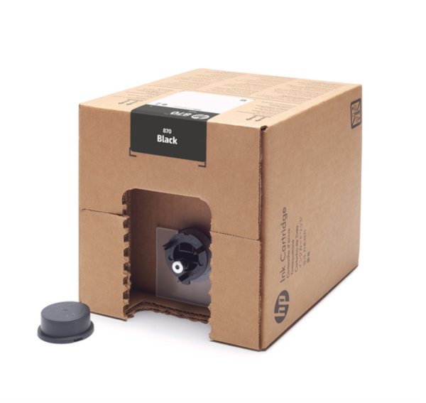 Cartón de tinta negra HP 870 de 5 litros para PageWide XL Pro 10000 - 1XA94A
