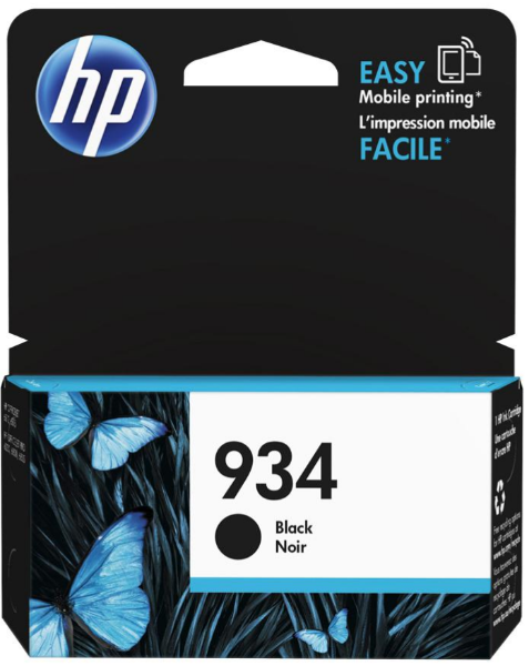 Cartucho de tinta original HP 934 negro para HP Officejet Pro 6230, 6830 - C2P19AN