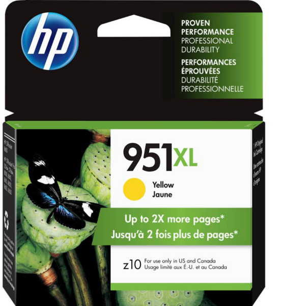 Cartucho de tinta original HP 951XL amarillo de alto rendimiento - CN048AN