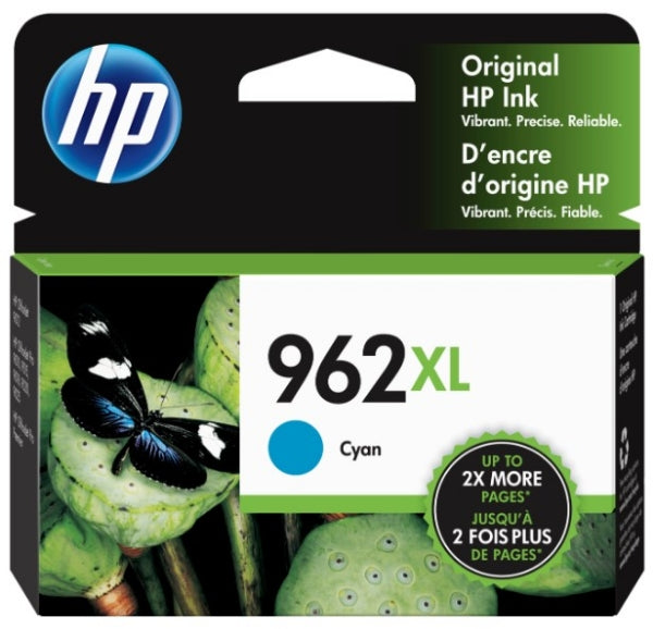 Cartucho de tinta original cian de alto rendimiento HP 962XL para HP OfficeJet Pro 9015, 9025 - 3JA00AN