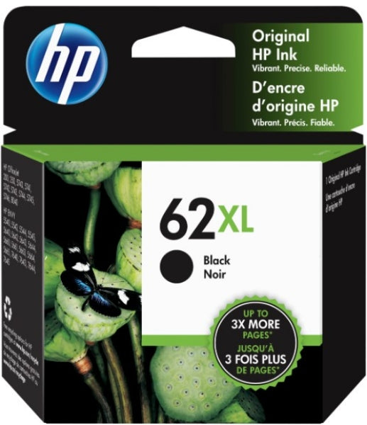 Cartucho de tinta original HP 62XL de alto rendimiento, negro - C2P05AN