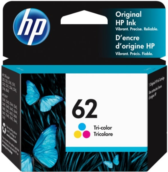 Cartucho de tinta original tricolor HP 62 - C2P06AN