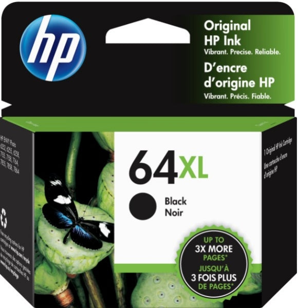 Cartucho de tinta original HP 64XL de alto rendimiento, negro - N9J92AN