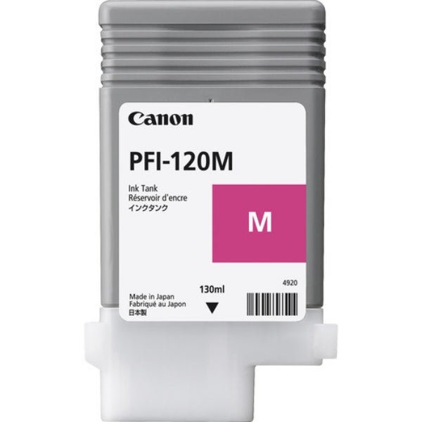 Cartucho de tinta magenta Canon PFI-120M de 130 ml para imagePROGRAF TM-200, TM-300, TM-305 y GP-200, GP-300 - 2887C001AA