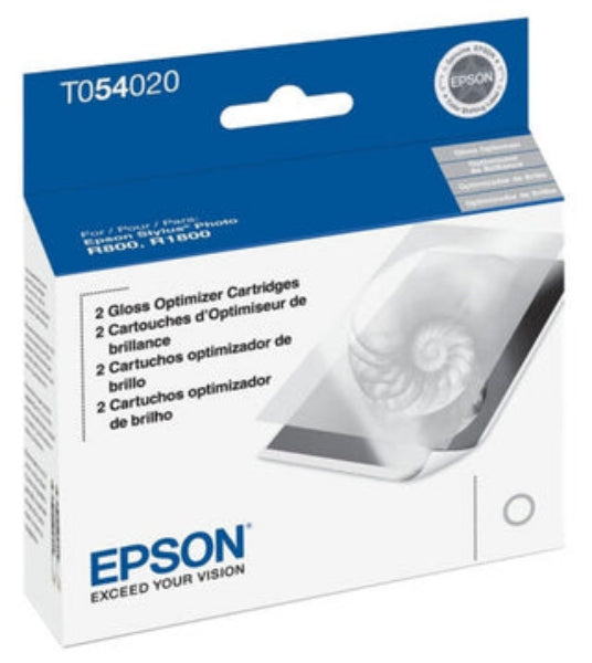 Optimizador de brillo de tinta Epson T054 (paquete de 2) para Stylus R800 y R1800 - T054020