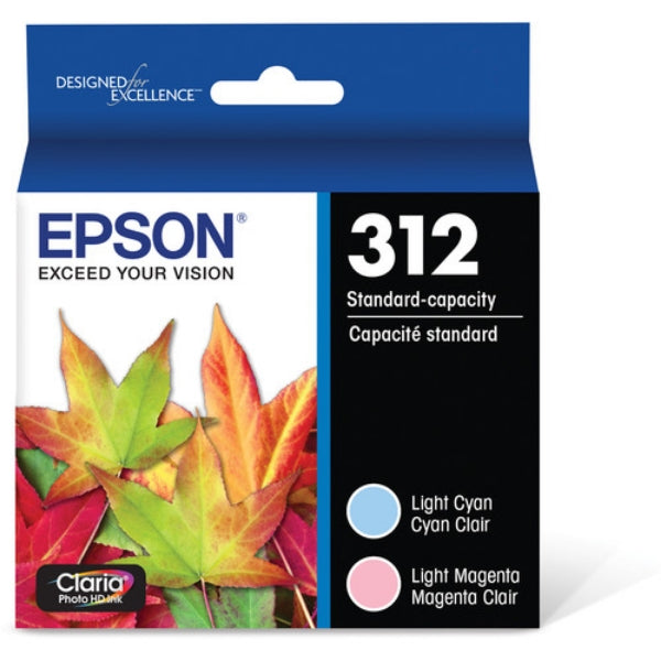 Cartuchos de tinta Epson T312 Claria Photo HD magenta claro/cian claro (paquete de 2) para XP-8500, XP-8600 y XP-8700 - T312922S