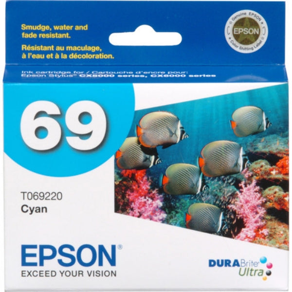 Cartucho de tinta Epson 69 DURABrite Ultra Cian - T069220-S