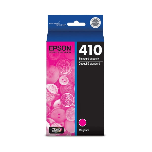 Cartucho de tinta magenta Epson 410 Claria Premium para Expression XP-630, XP-830, XP-530, XP-640 y XP-7100 - T410320-S