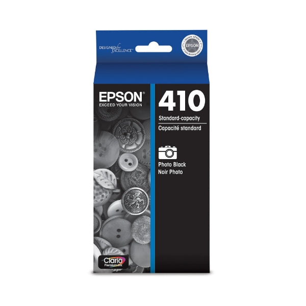 Cartucho de tinta Epson 410 Claria Premium Photo Black para Expression XP-530, XP-630, XP-640, XP-830 y XP-7100 - T410120-S