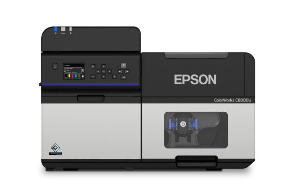 Impresora de etiquetas de inyección de tinta a color Epson ColorWorks CW-C8000 de alta velocidad de 4&quot; con cortador automático (brillante) - Nueva
