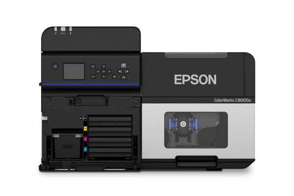Impresora de etiquetas de inyección de tinta a color Epson ColorWorks CW-C8000 de alta velocidad de 4" con cortador automático (mate) - Nueva