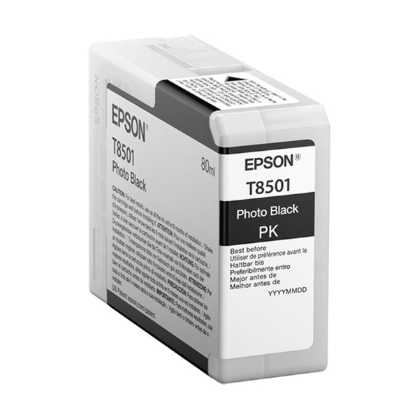 Cartucho de tinta Epson T850 UltraChrome HD de 80 ml negro fotográfico para SureColor P800 - T850100