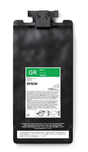 Cartucho de tinta ecosolvente verde Epson UltraChrome GS3 de 1,5 L para SureColor S9170 - T51UF20