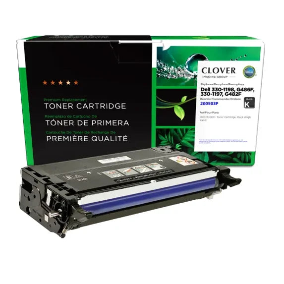 Clover Remanufactured High Yield Black Toner Cartridge for Dell 3130