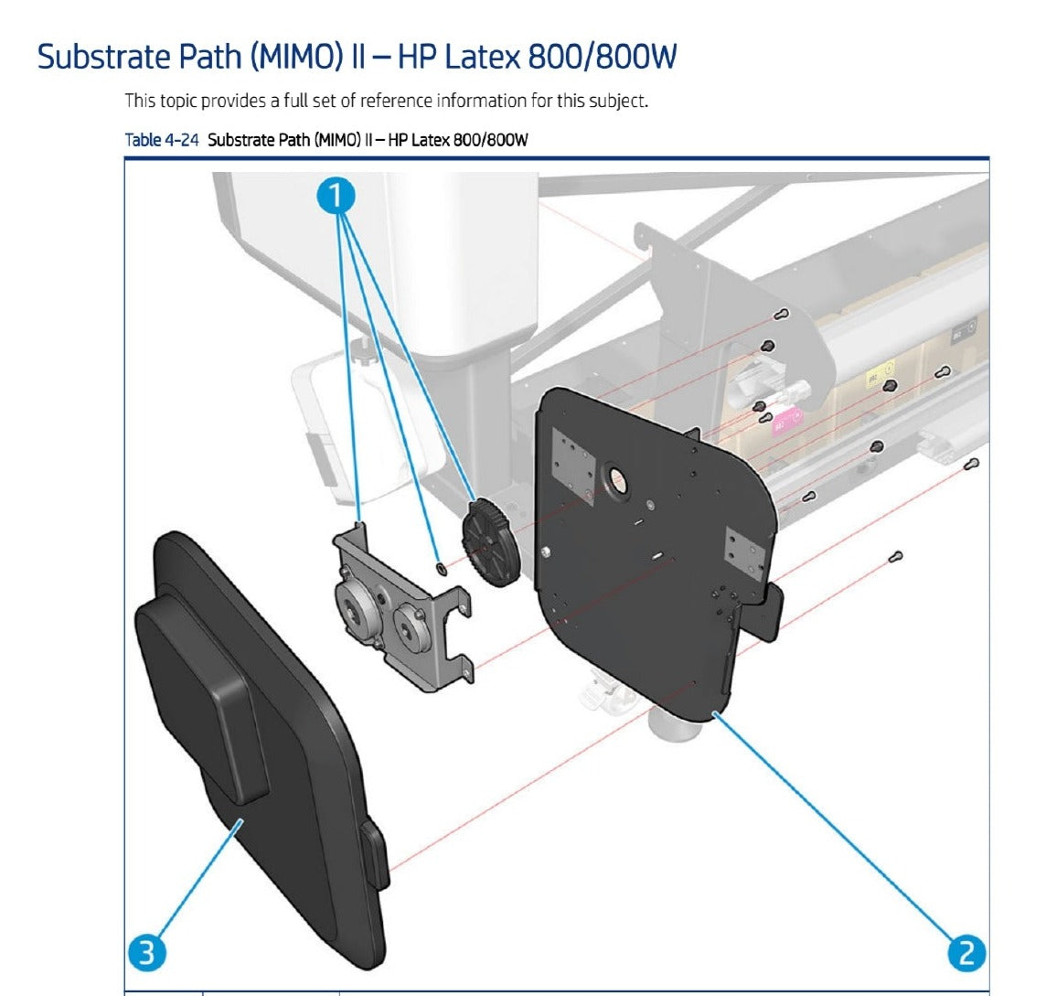 Estructura izquierda para impresora HP Latex 800, 800W (Y0U21-67208)