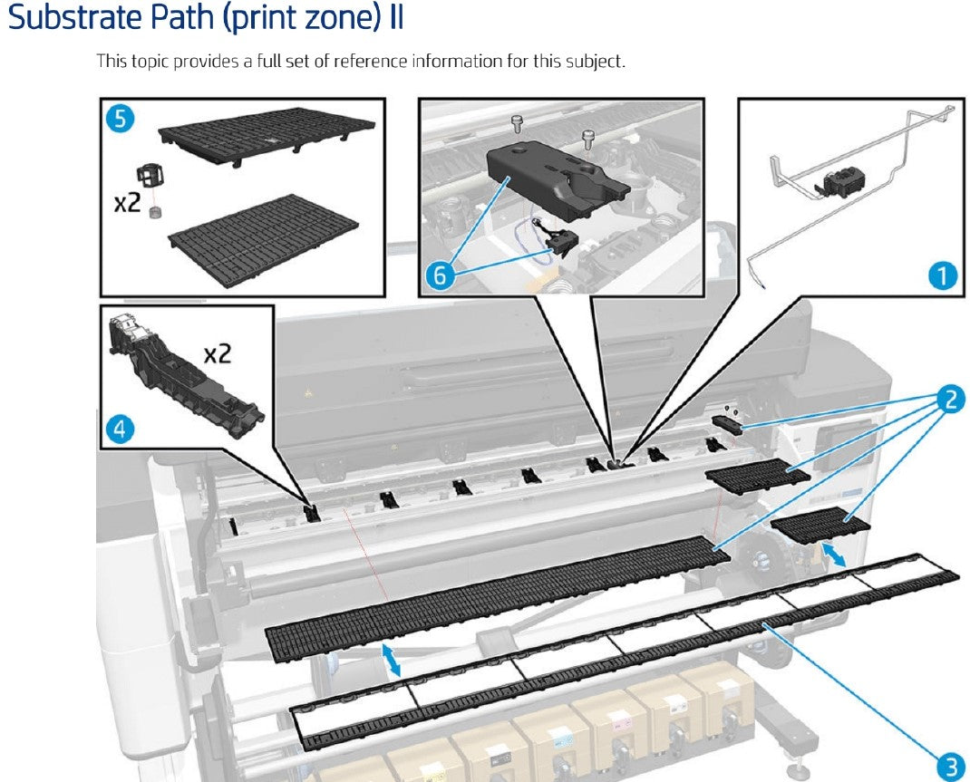 Sensor de platina y platina para impresoras HP Latex de 700 W y 800 W (Y0U21-67042)