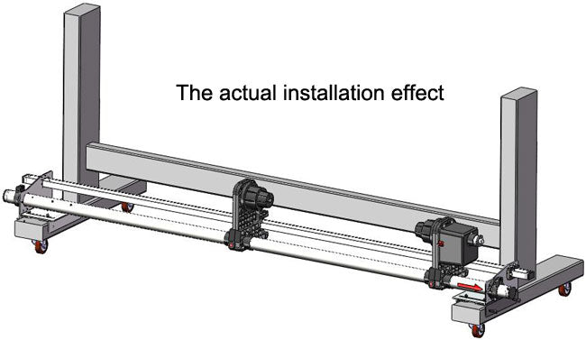 Carrete de recogida de material automático D64 de 64" para impresoras Mutoh, Mimaki, Roland y Epson
