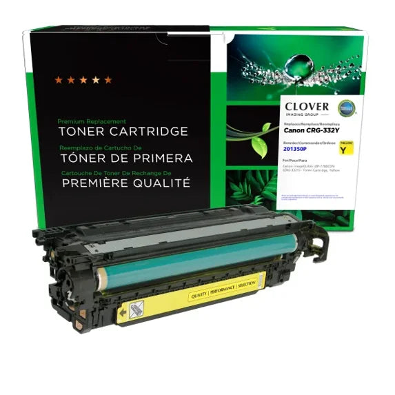 Clover Remanufactured Yellow Toner Cartridge for Canon CRG-332Y (6260B012)